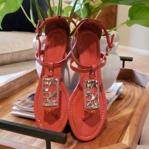 Coach sandals in coral